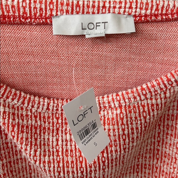 Loft Ikat Boucle Bubble Hem Cami Wild Persimmon Sz S NWT - Picture 4 of 6